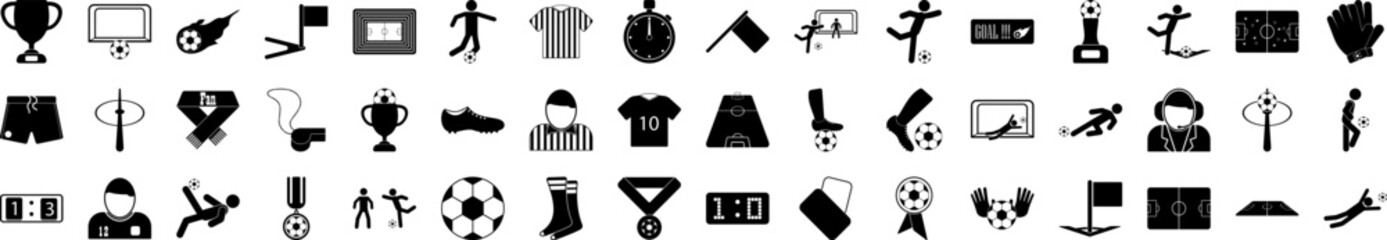 Football icons collection vector illustration design