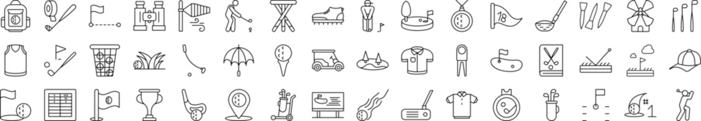 Golf icons collection vector illustration design