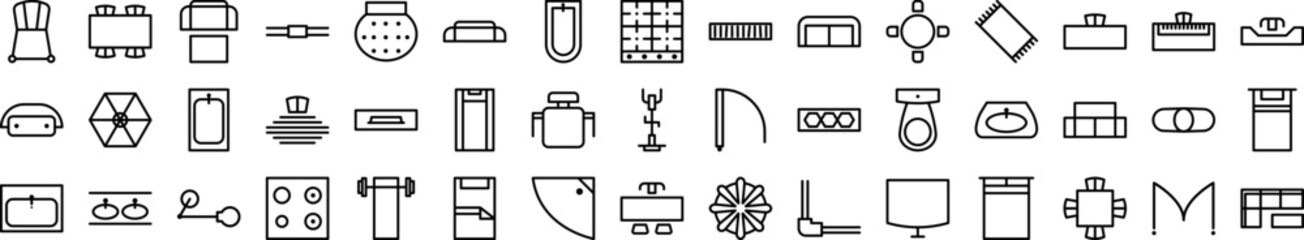 Furnitures icons collection vector illustration design