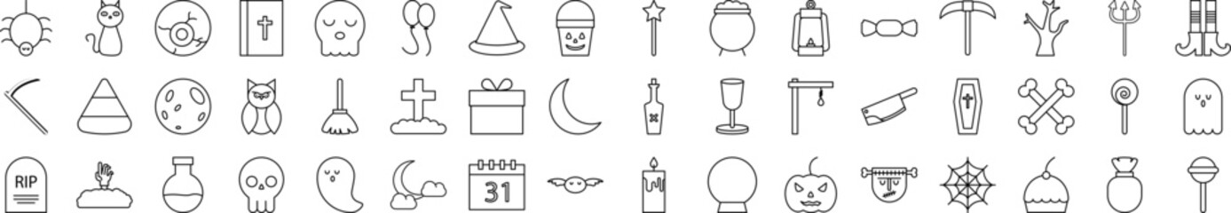 Halloween icons collection vector illustration design