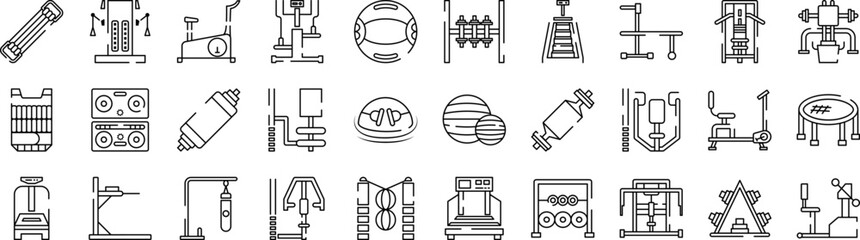 Gym icons collection vector illustration design