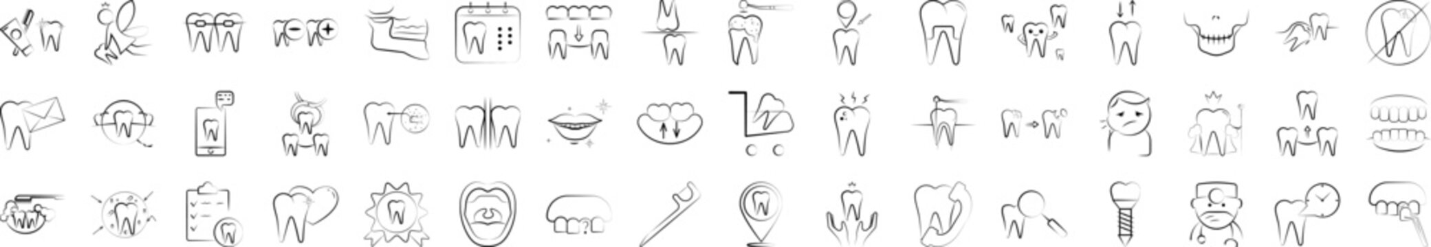 Dentist icons collection vector illustration design