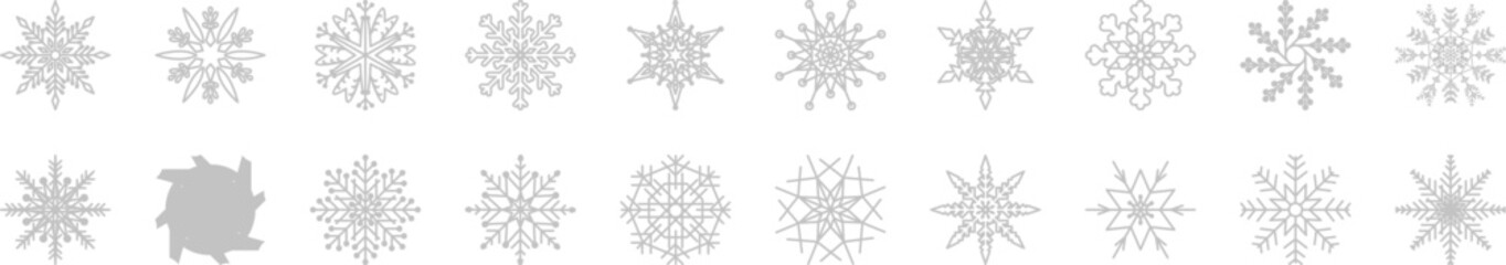 Snowflakes icons collection vector illustration design