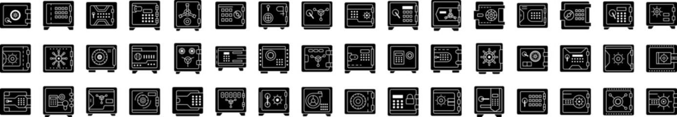 Safes icons collection vector illustration design