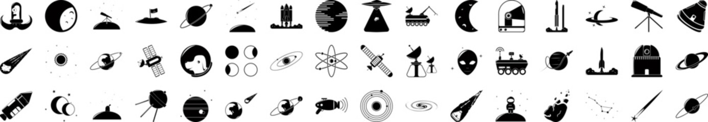 Space icons collection vector illustration design