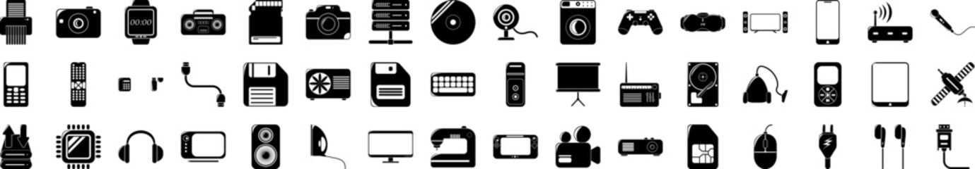 Technology icons collection vector illustration design