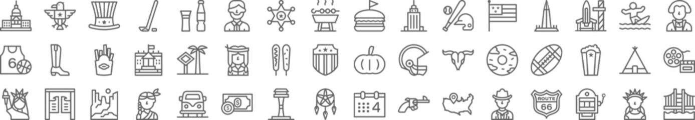 United states icons collection vector illustration design