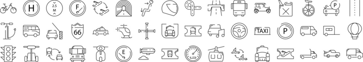 Transportation icons collection vector illustration design