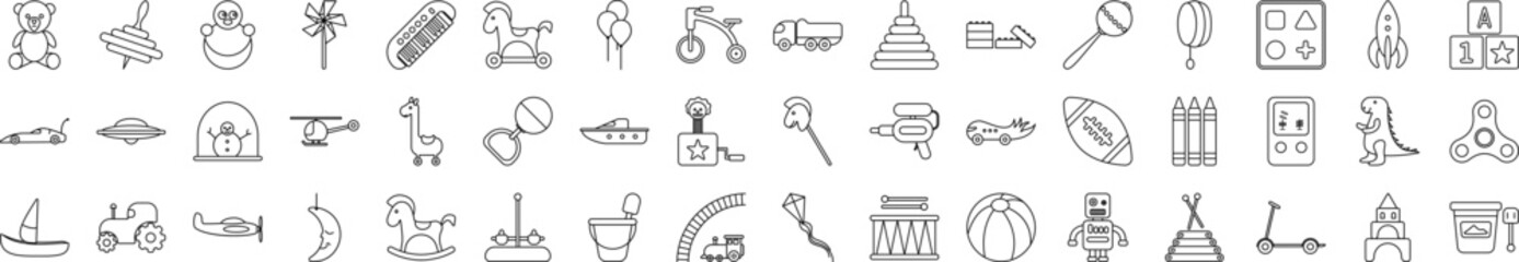Toys icons collection vector illustration design
