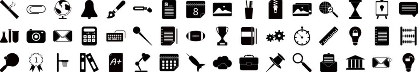 University life web icons collection vector illustration design