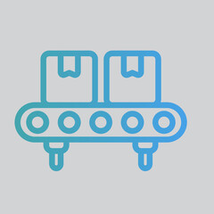 Conveyor icon in gradient style about logistics, use for website mobile app presentation