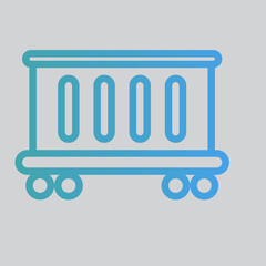 Cargo train icon in gradient style about logistics, use for website mobile app presentation