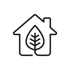 Green house. Nursery line icon isolated on white background. Vector illustration