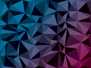 Blue-Pink Geometric Triangle Shape Background, Vector File