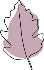 simplicity maple freehand drawing flat design.
