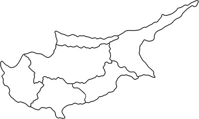 doodle freehand drawing of cyprus map.