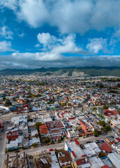 Fototapeta na wymiar Aerial view of the wonderful city of Mexico - San Cristobal de Las Casas. Panorama.