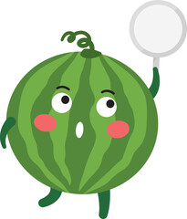 Watermelon Cartoon Character