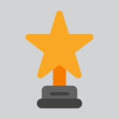Trophy icon in flat style, use for website mobile app presentation