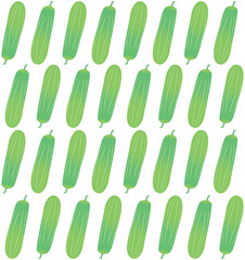 Hand drawn Cucumber seamless pattern. Hand drawn Vegetable background. Hand drawn doodle pattern. Vegetable, textile fabric print pattern,