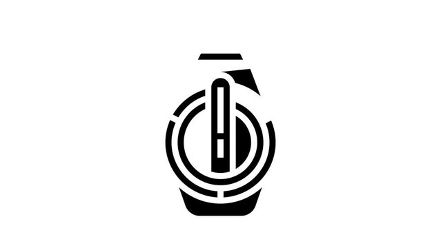 chalk line reel glyph icon animation