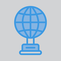 Trophy icon in blue style, use for website mobile app presentation