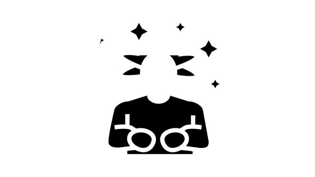 dizziness or lightheadedness glyph icon animation
