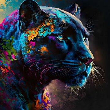 Abstract Black Panther Illustration | Created Using Midjourney ai and Photoshop