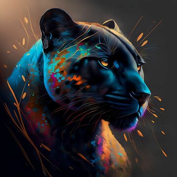 Abstract Black Panther Illustration | Midjourney Creation