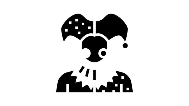 jester fairy tale glyph icon animation