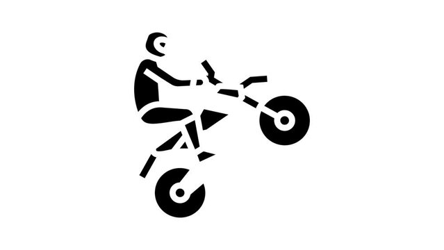 motocross extreme sport glyph icon animation