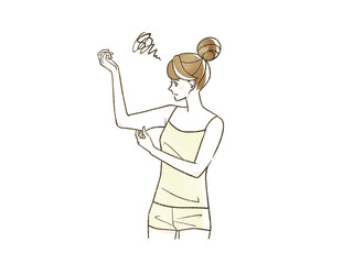 二の腕の脂肪が気になる女性