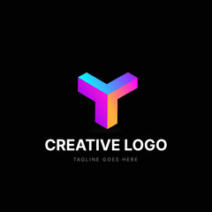 Obraz premium Letter Mark Logo - Creative Logo - Hexagonl Logo