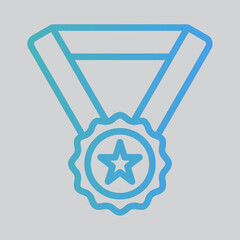 Medal icon in gradient style, use for website mobile app presentation