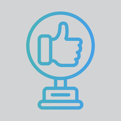 Trophy icon in gradient style, use for website mobile app presentation