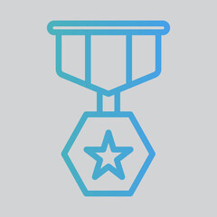 Medal icon in gradient style, use for website mobile app presentation