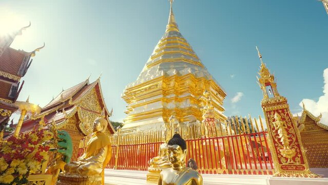 Wat Phrathat Doi Suthep The most famous landmark of Chiangmai province, Thailand.