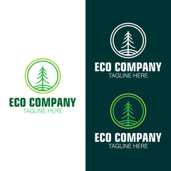 abstract ecology company branding logo, design template with plant shape