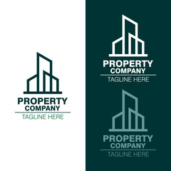 Abstract real estate company branding logo, design template