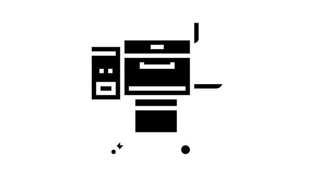 grill bbq equipment glyph icon animation