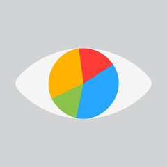 Vision marketing icon in flat style, use for website mobile app presentation