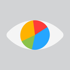 Vision marketing icon in flat style, use for website mobile app presentation