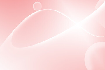 Abstract blue background template. Various curves according to the imagination of the movement are light red, pink and white. with a soft white glowing round ball on the curve. With copy space.