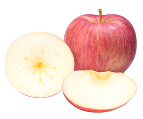 Pink Apple on white background, Fresh Pink Apple  on white background PNG File.