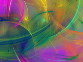 purple and green abstract fractal background 3d rendering illustration
