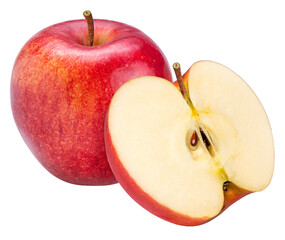Fresh Red apple with leaves on white background, Red envy apple on white background PNG File.