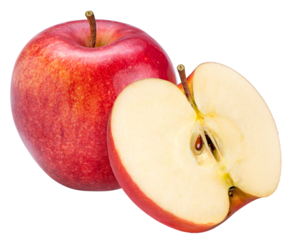 Fresh Red apple with leaves on white background, Red envy apple on white background PNG File.