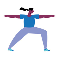 young afro female athlete