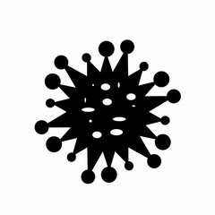 Coronavirus icon symbol vector illustration on white background.virus icon