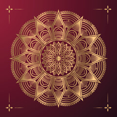 Luxury mandala background with golden color premium vector Premium Vector